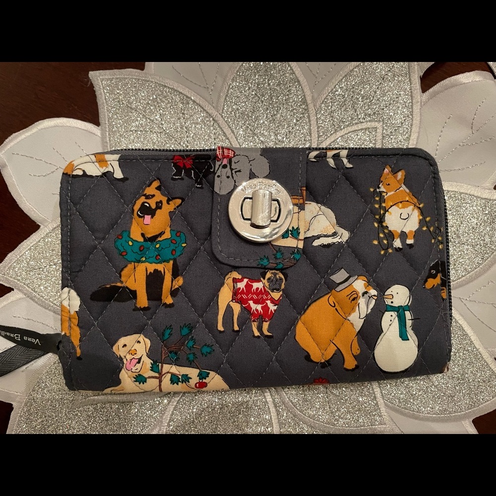 Vera Bradley HOLIDAY DOGS wallet NEW